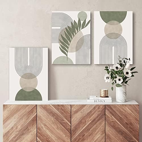 Sage Green Boho Wall Art Set of 3