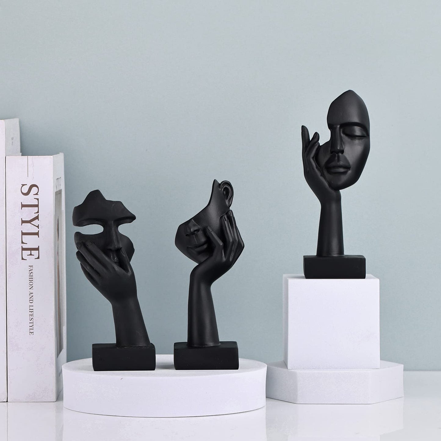 3 Pcs Thinker Small Statue