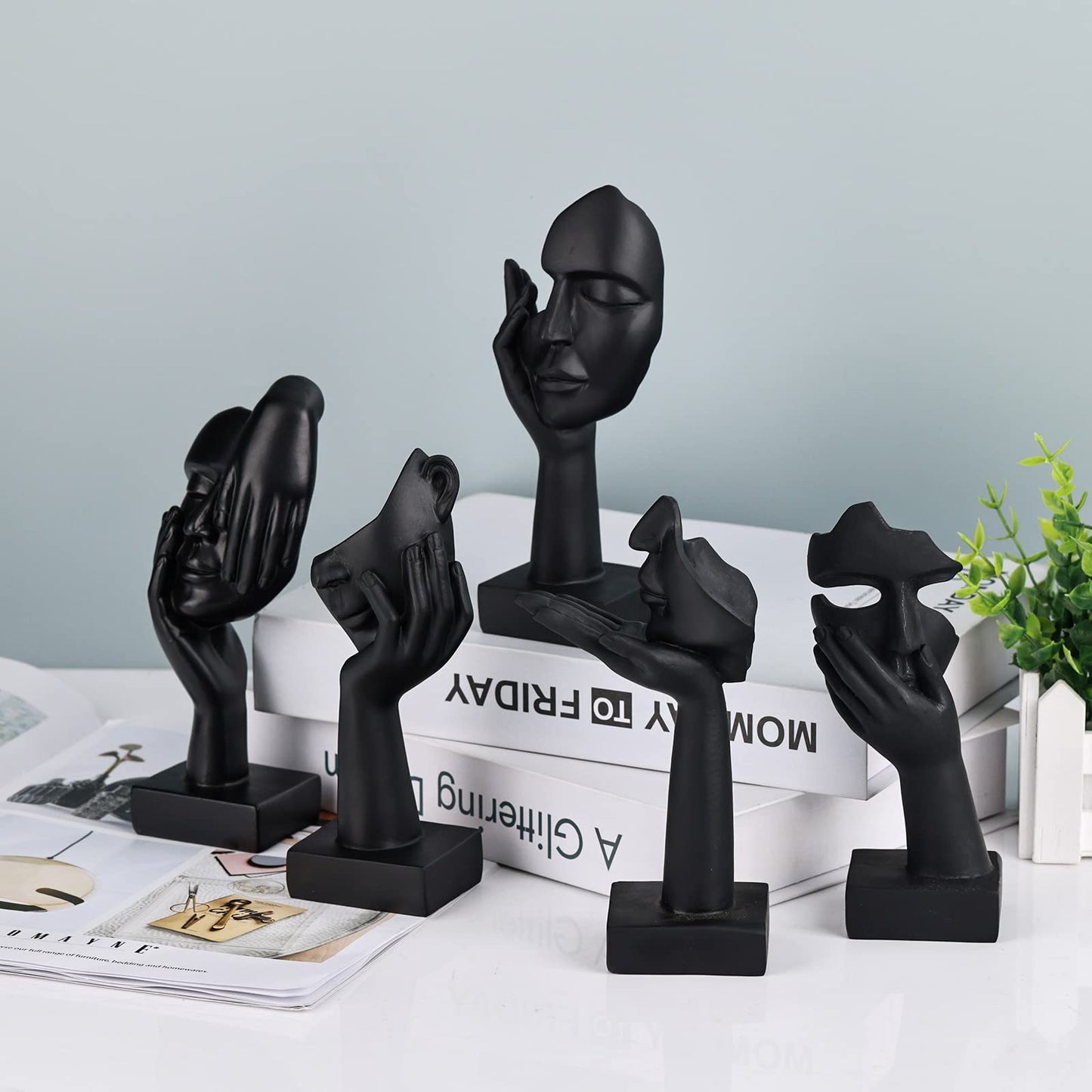 3 Pcs Thinker Small Statue