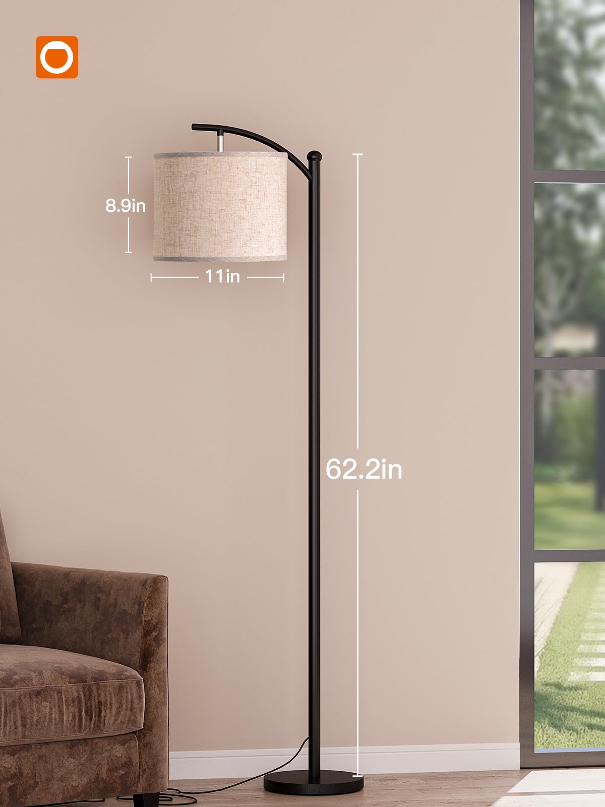 Floor Lamp for Living Room with 3 Color Temperatures