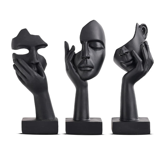 3 Pcs Thinker Small Statue