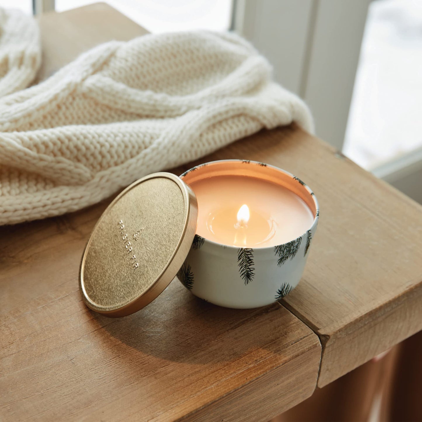 Candle Tin with Gold Lid