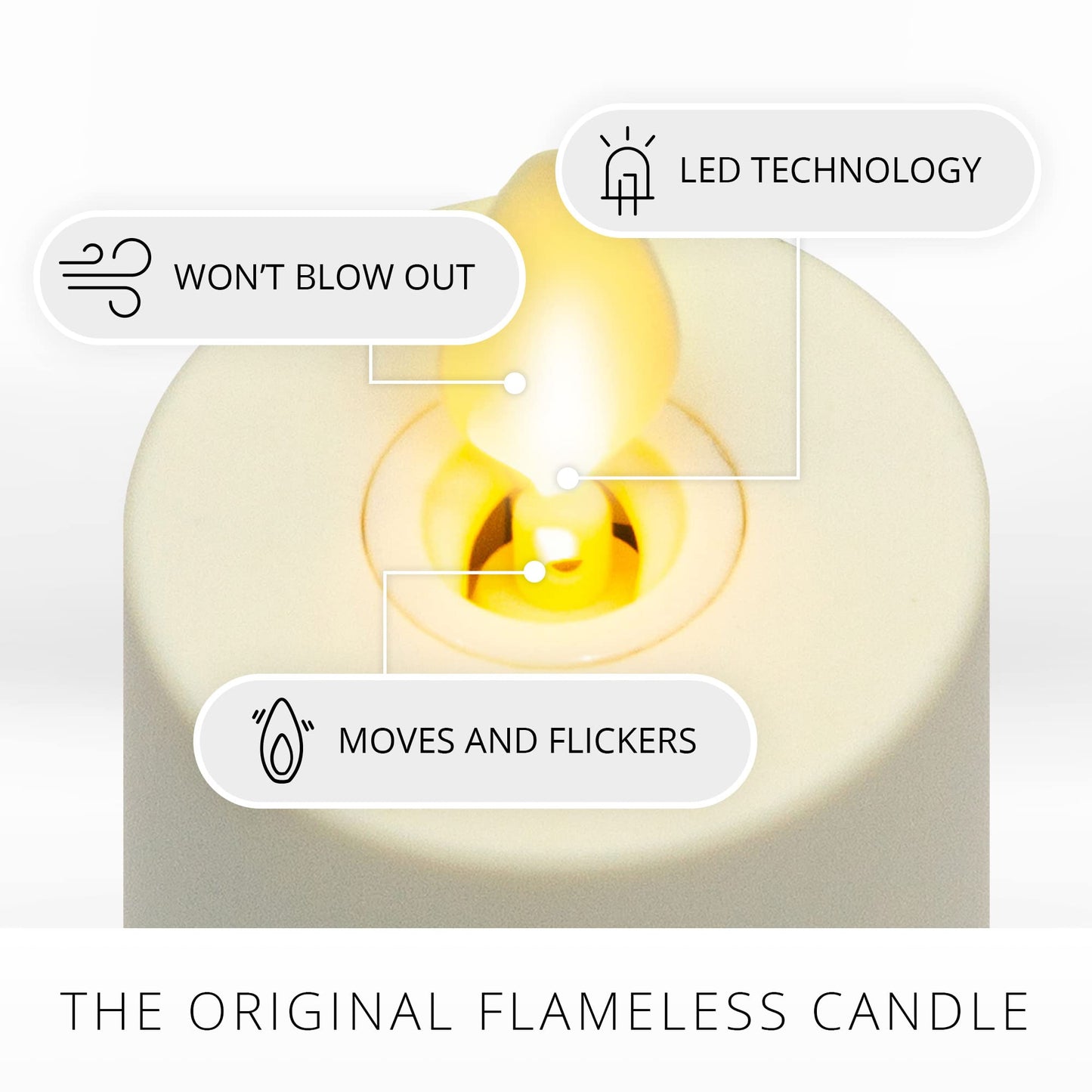 Realistic Artificial Moving Flame Votive Candle