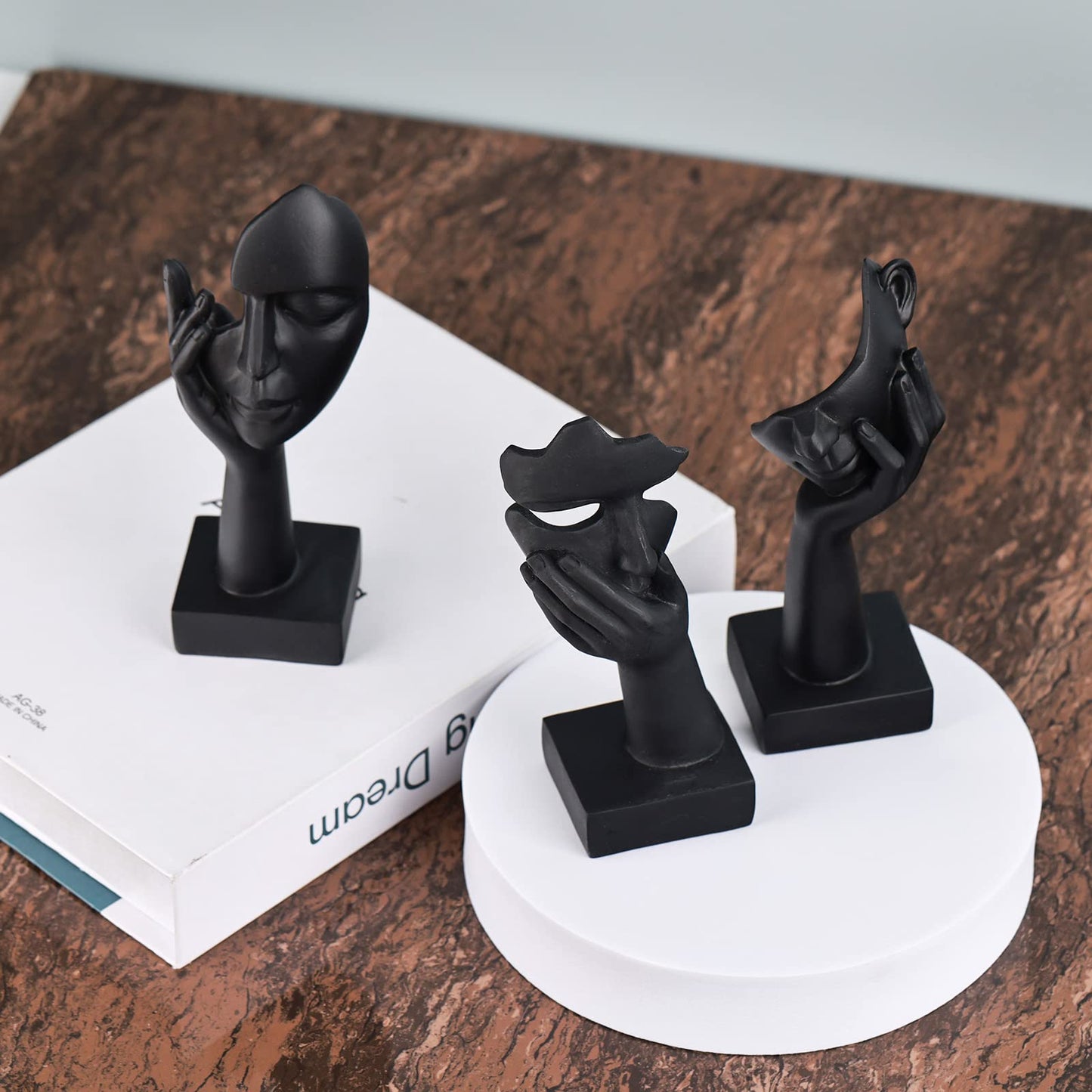 3 Pcs Thinker Small Statue