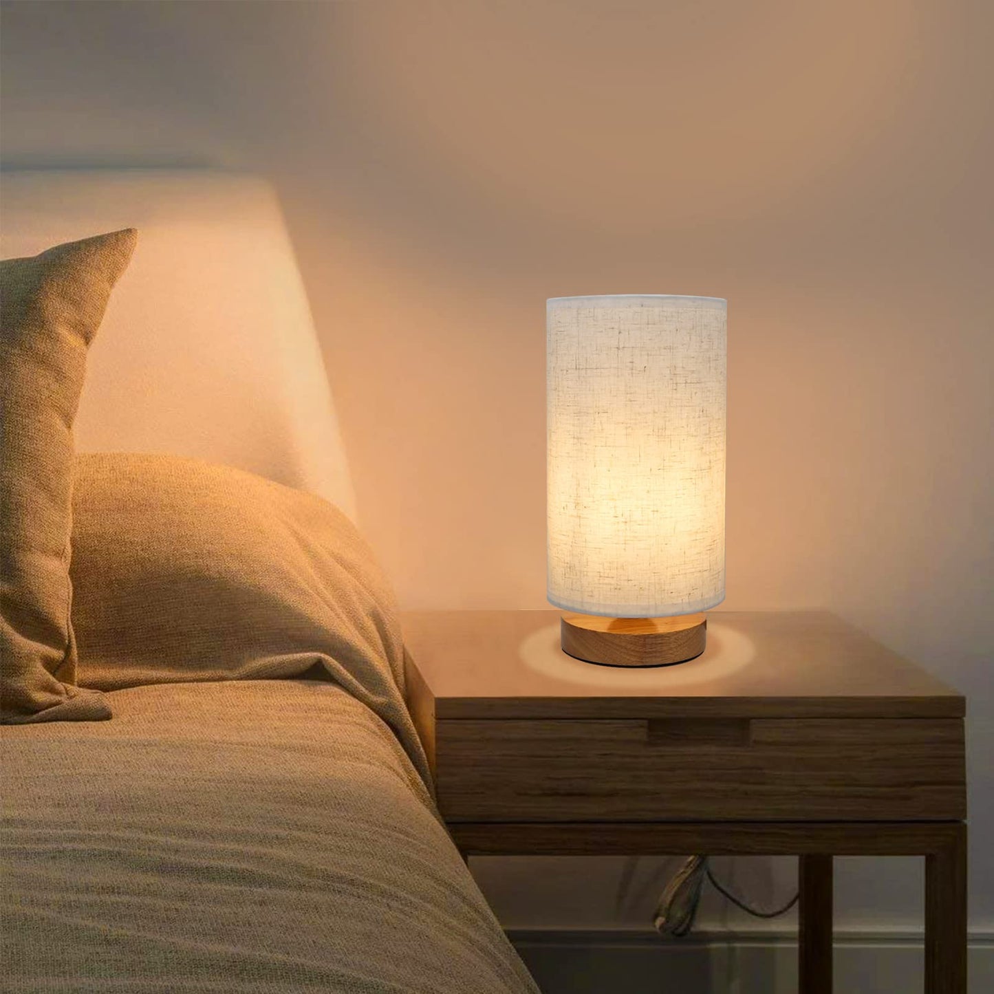 Small Bedside Night Table Lamp for Bedroom